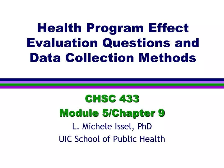 health program effect evaluation questions and data collection methods