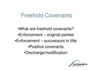 Freehold Covenants