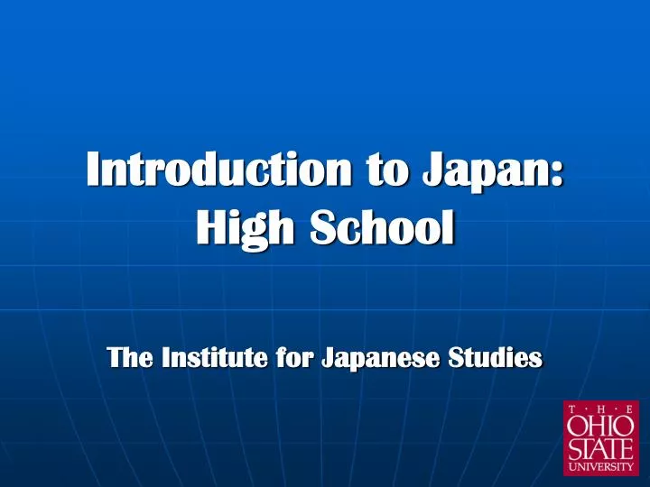 introduction to japan high school