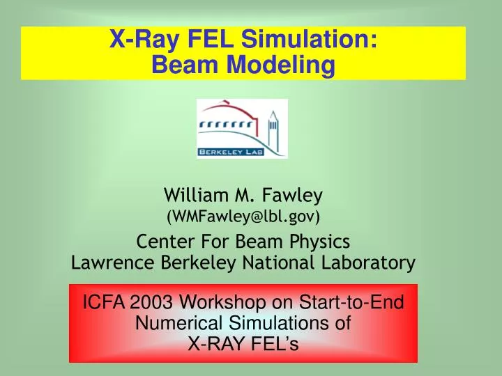 x ray fel simulation beam modeling