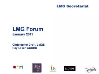 LMG Forum January 2011