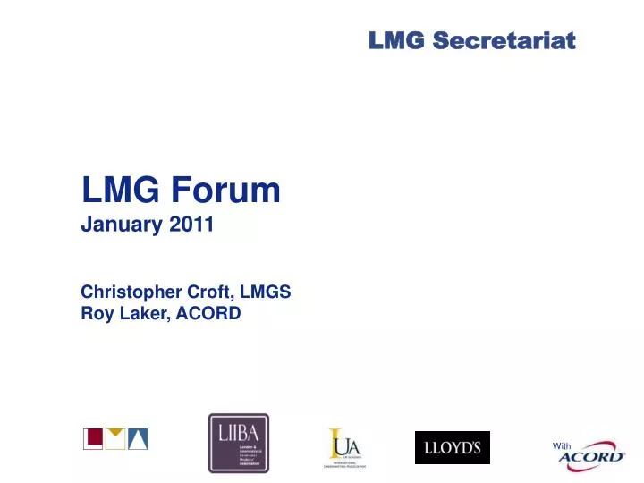 lmg forum january 2011