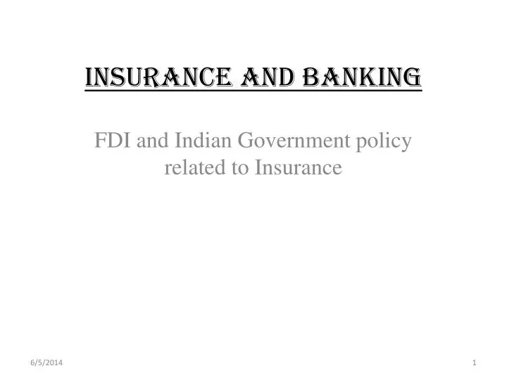 insurance and banking