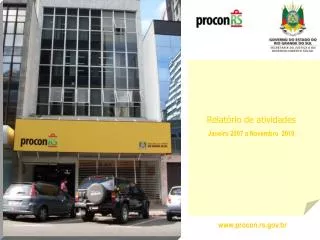 Relatório de atividades Janeiro 2007 a Novembro 2010