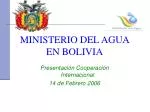MINISTERIO DEL AGUA EN BOLIVIA - slide 1