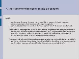 4. Instrumente wireless și rețele de senzori