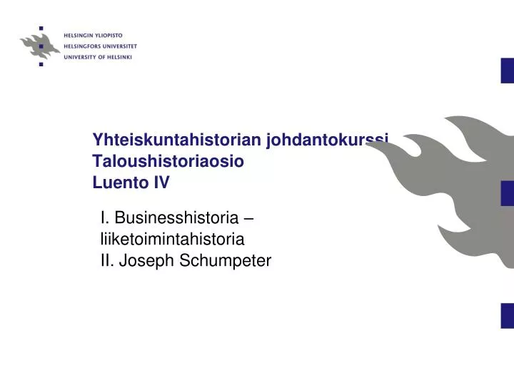 yhteiskuntahistorian johdantokurssi taloushistoriaosio luento iv