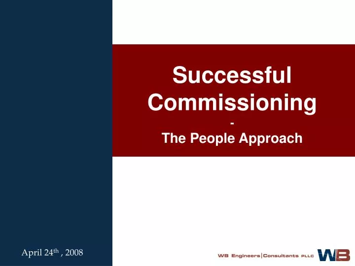 successful commissioning the people approach