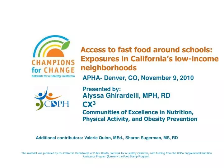 cx 3 communities of excellence in nutrition physical activity and obesity prevention