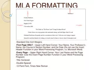 MLA FORMATTING