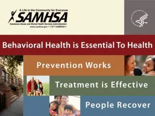 The Case for Physical-Behavioral Health Integration Tami Mark, Ph.D. Thomson Reuters Healthcare July 26, 2011