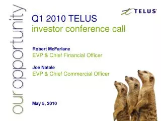 Q1 2010 TELUS investor conference call