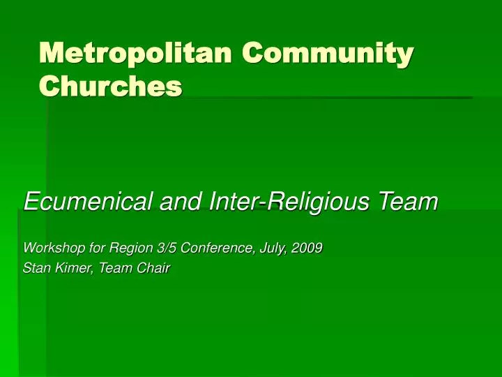 metropolitan community churches