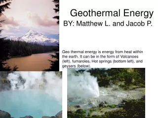 Geothermal Energy