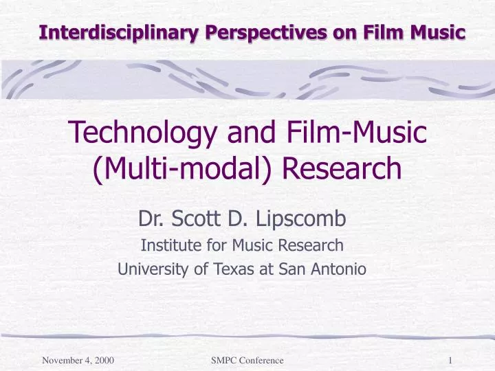 technology and film music multi modal research