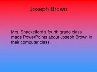 Joseph Brown
