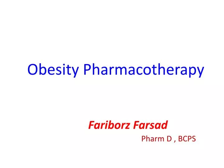 obesity pharmacotherapy