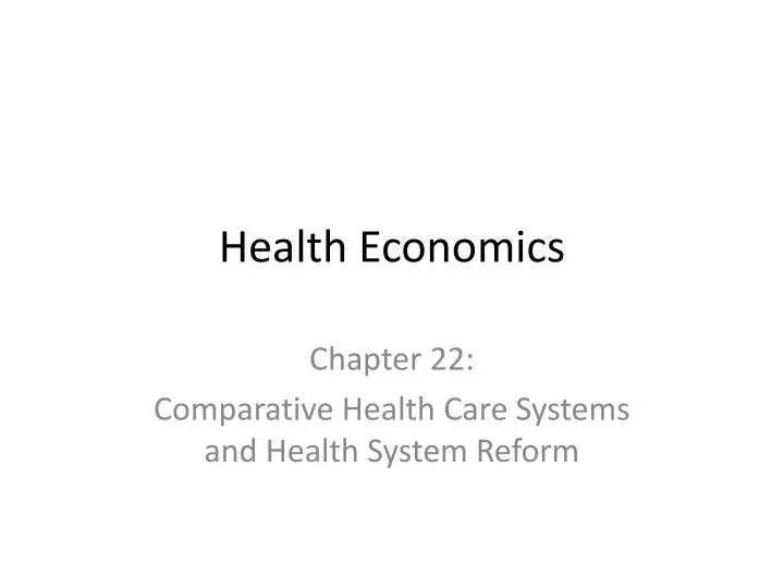 health economics