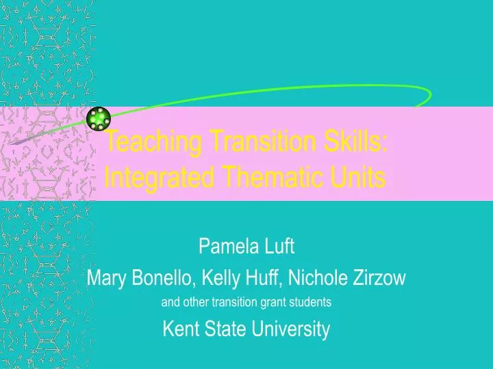 teaching transition skills integrated thematic units