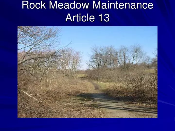 rock meadow maintenance article 13