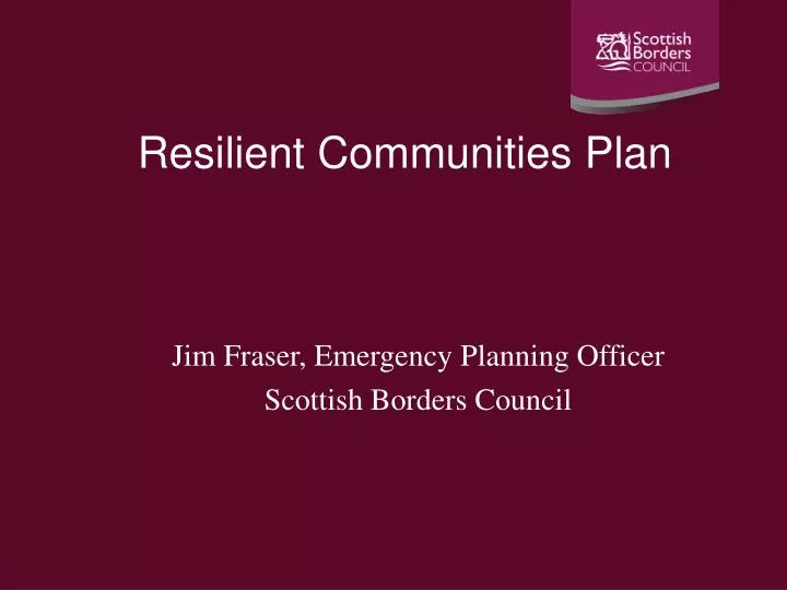 resilient communities plan