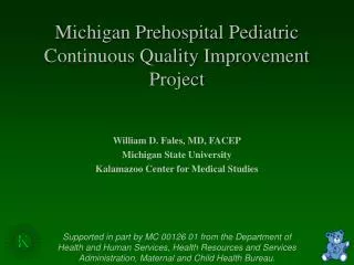 Michigan Prehospital Pediatric Continuous Quality Improvement Project