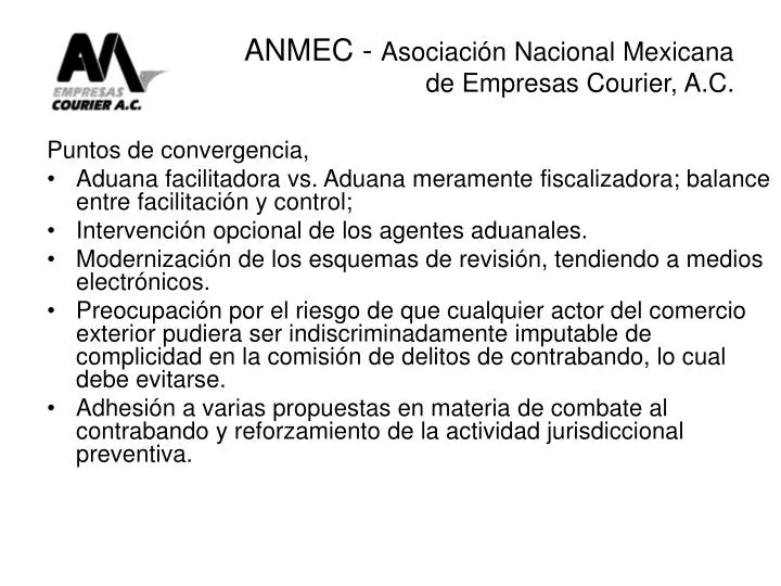 anmec asociaci n nacional mexicana de empresas courier a c