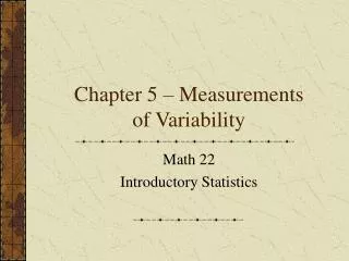 chapter 5 measurements of variability