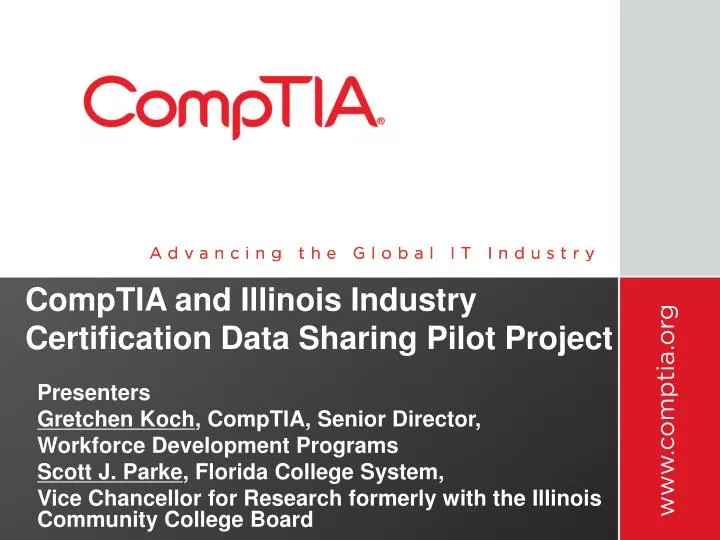 comptia and illinois industry certification data sharing pilot project