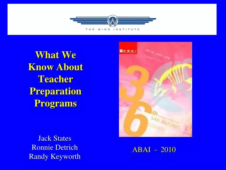 what we know about teacher preparation programs
