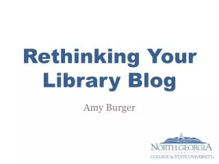 Rethinking Your Library Blog