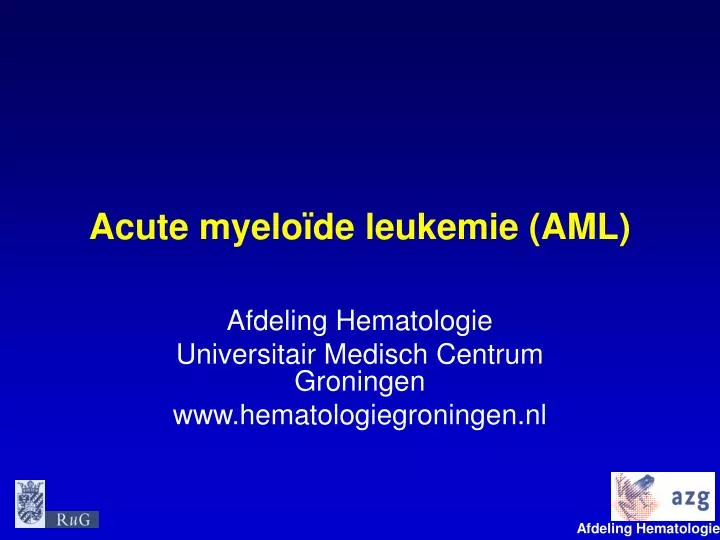acute myelo de leukemie aml