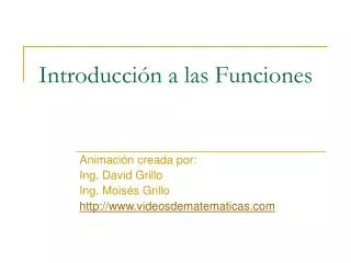 introducci n a las funciones