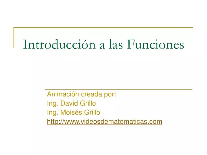 introducci n a las funciones