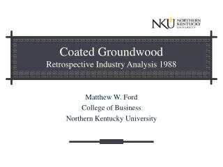 Coated Groundwood Retrospective Industry Analysis 1988