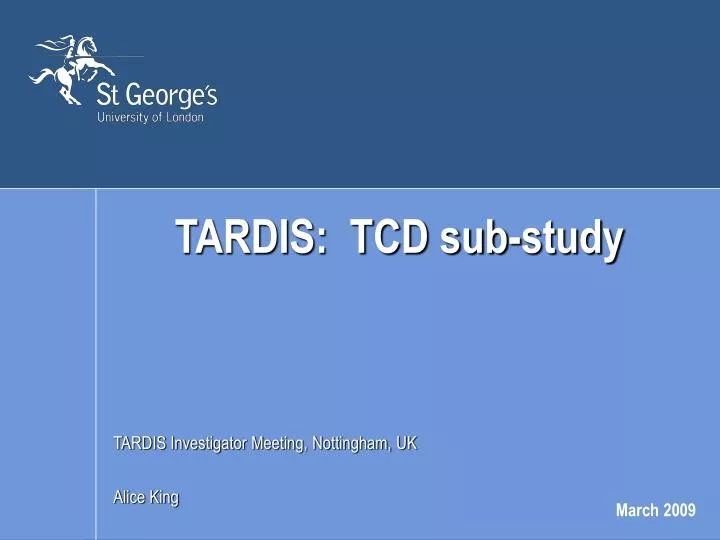 tardis tcd sub study