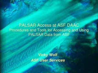 PALSAR Access at ASF DAAC Procedures and Tools for Accessing and Using PALSAR Data from ASF