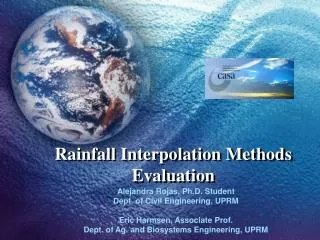Rainfall Interpolation Methods Evaluation