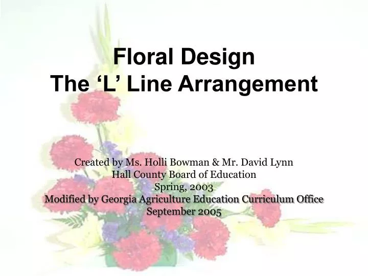 floral design the l line arrangement