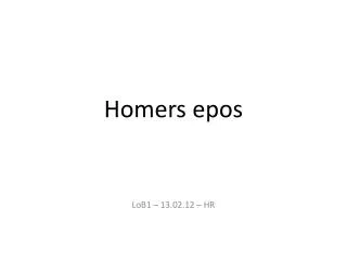 Homers epos