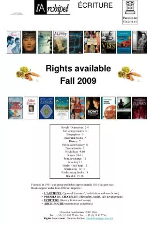 Rights available Fall 2009