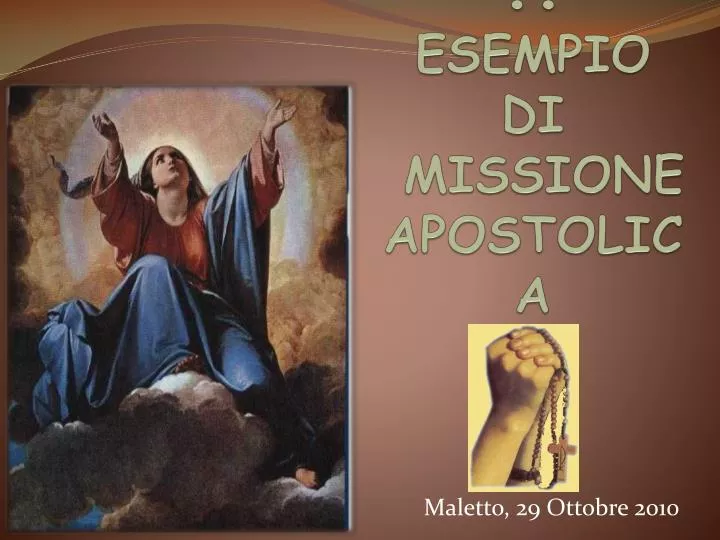 maria esempio di missione apostolica