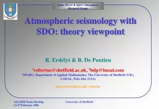 Atmospheric seismology with SDO: theory viewpoint