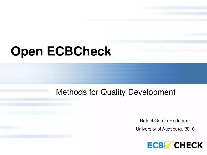 open ecbcheck