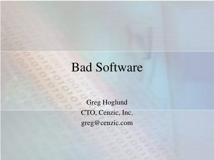 bad software