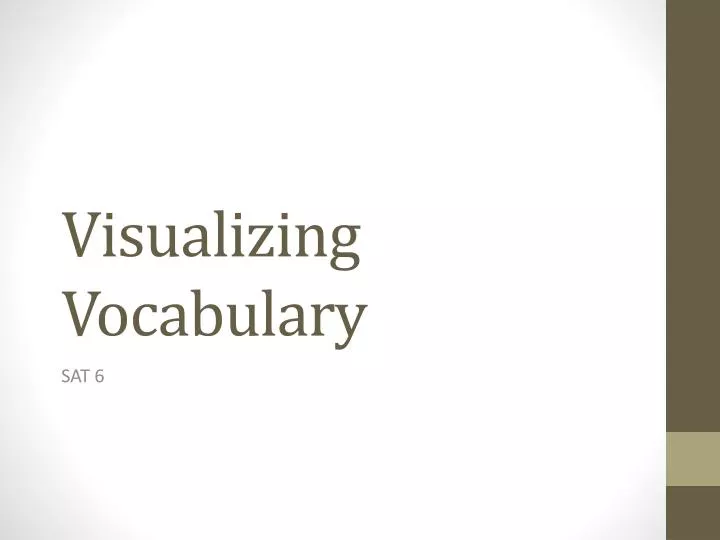 visualizing vocabulary