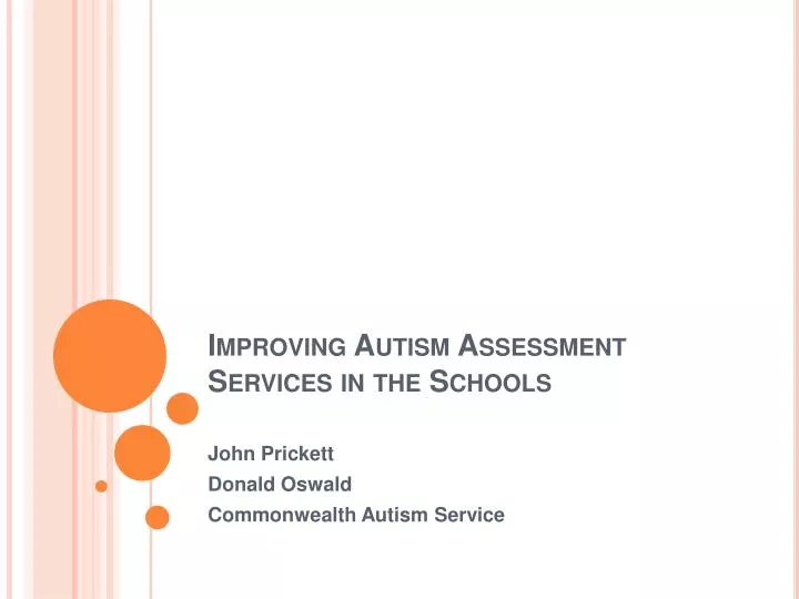 improving autism assessment services in the schools