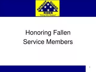 Honoring Fallen Service Members