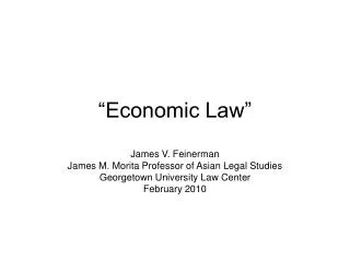 “Economic Law”