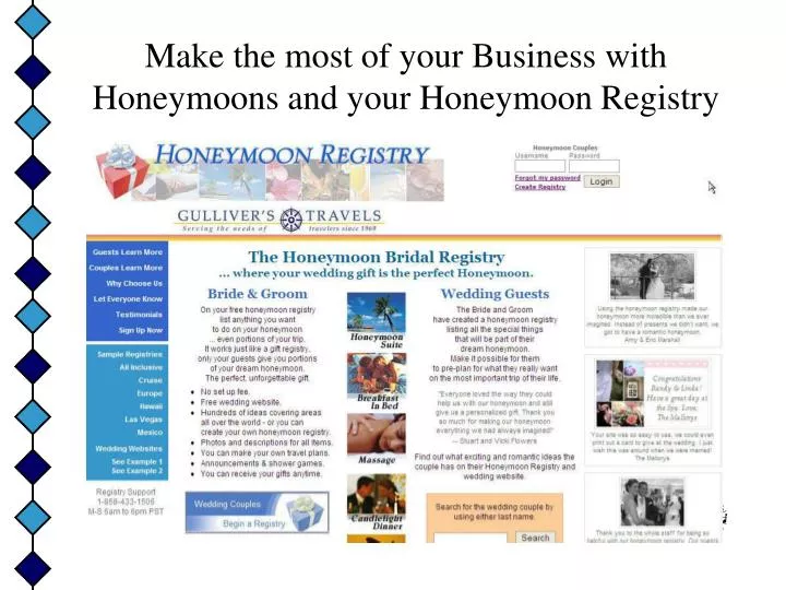 make the most of your business with honeymoons and your honeymoon registry